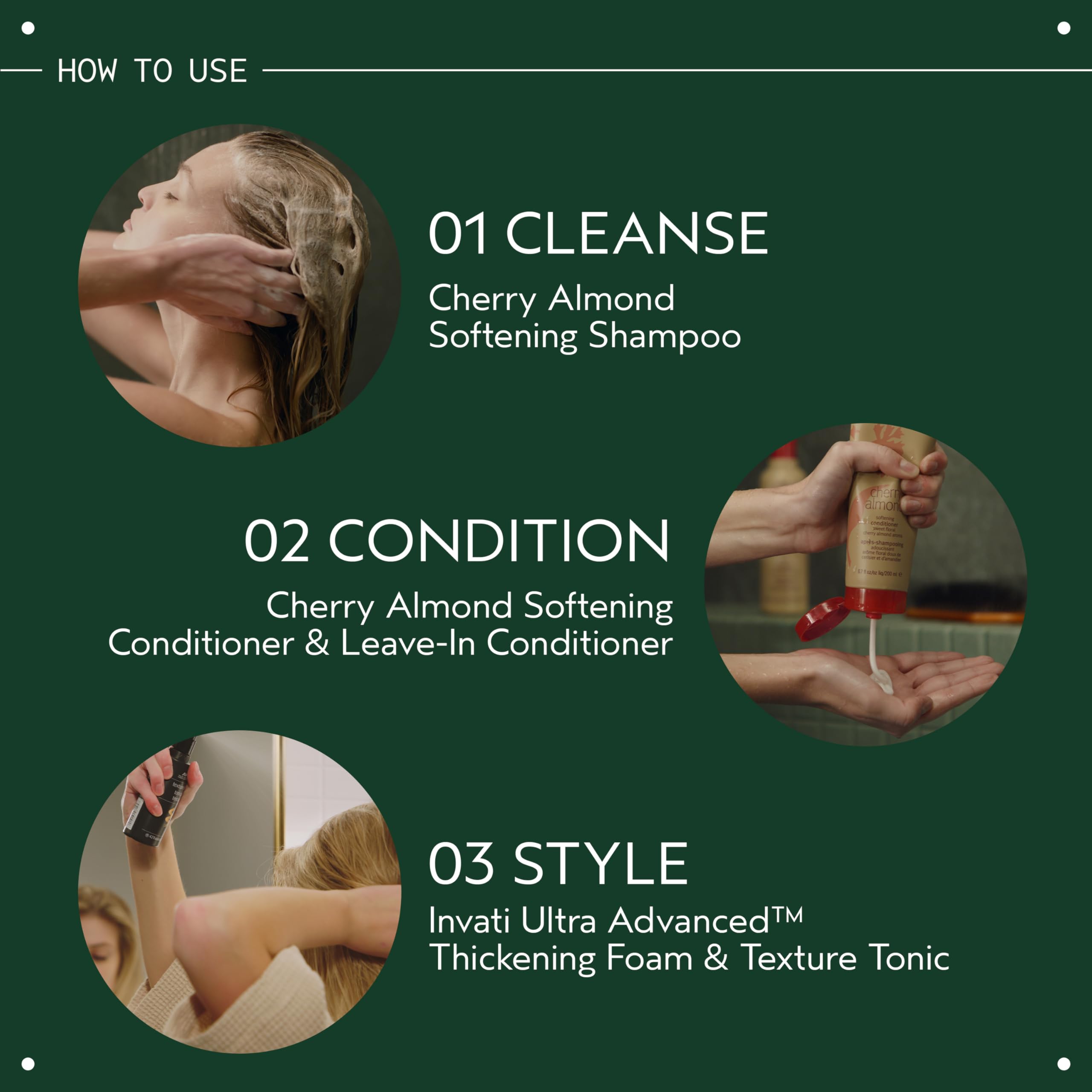 Cane sugar and Epsom salt with Aveda bottle to show natural-derived ingredients