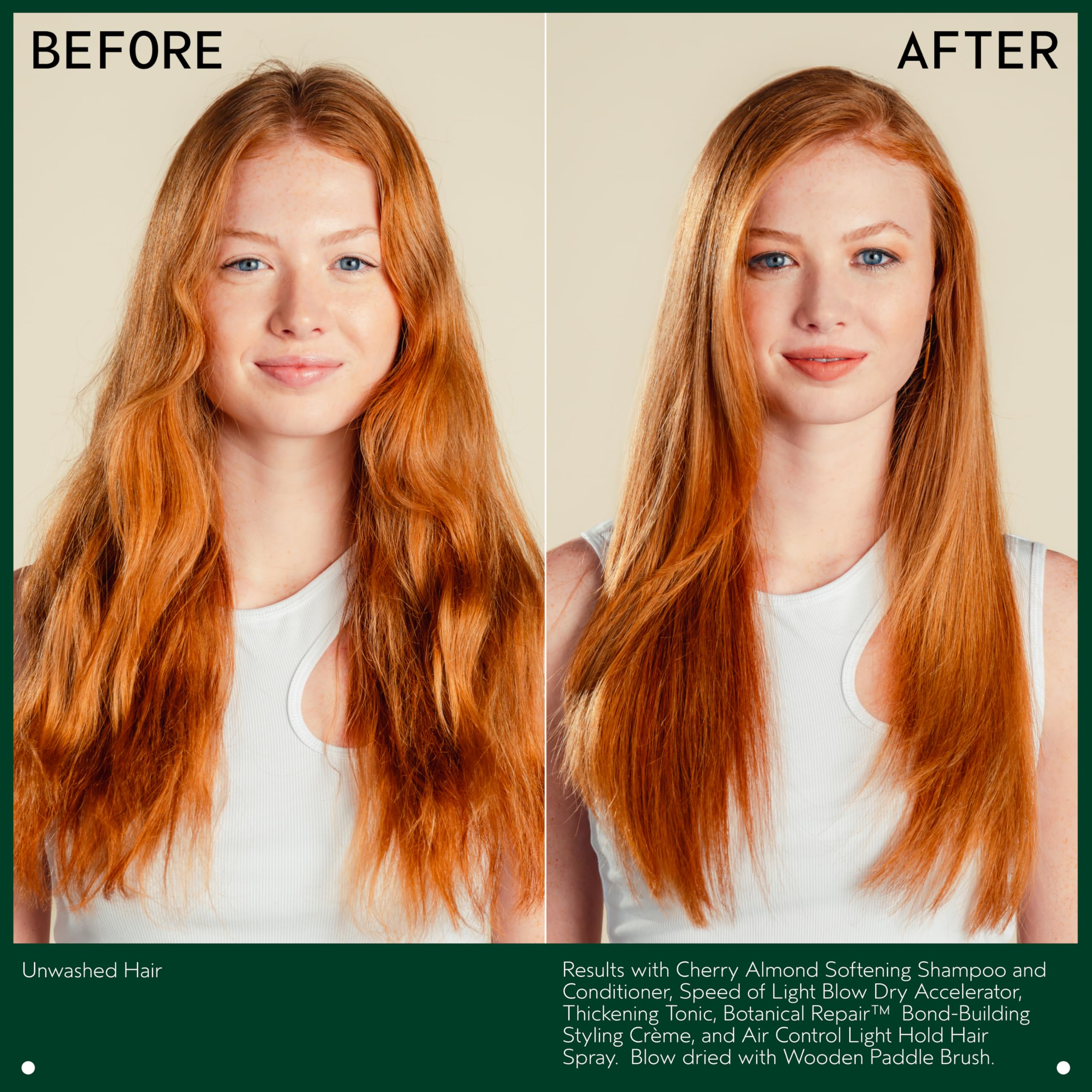 Aveda Thickening Tonic being applied at roots for instant lift and volume
