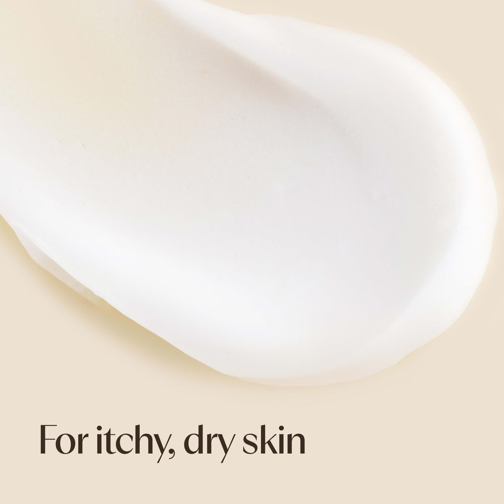 Aveeno being applied on forearm to relieve dry skin effectively