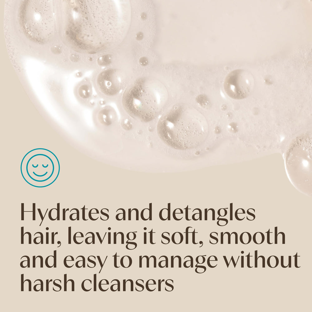 Combed soft hair after Aveeno Baby use showing improved manageability