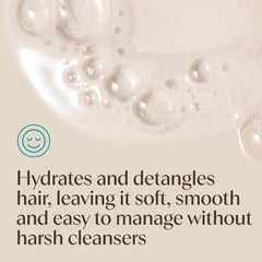 Combed soft hair after Aveeno Baby use showing improved manageability