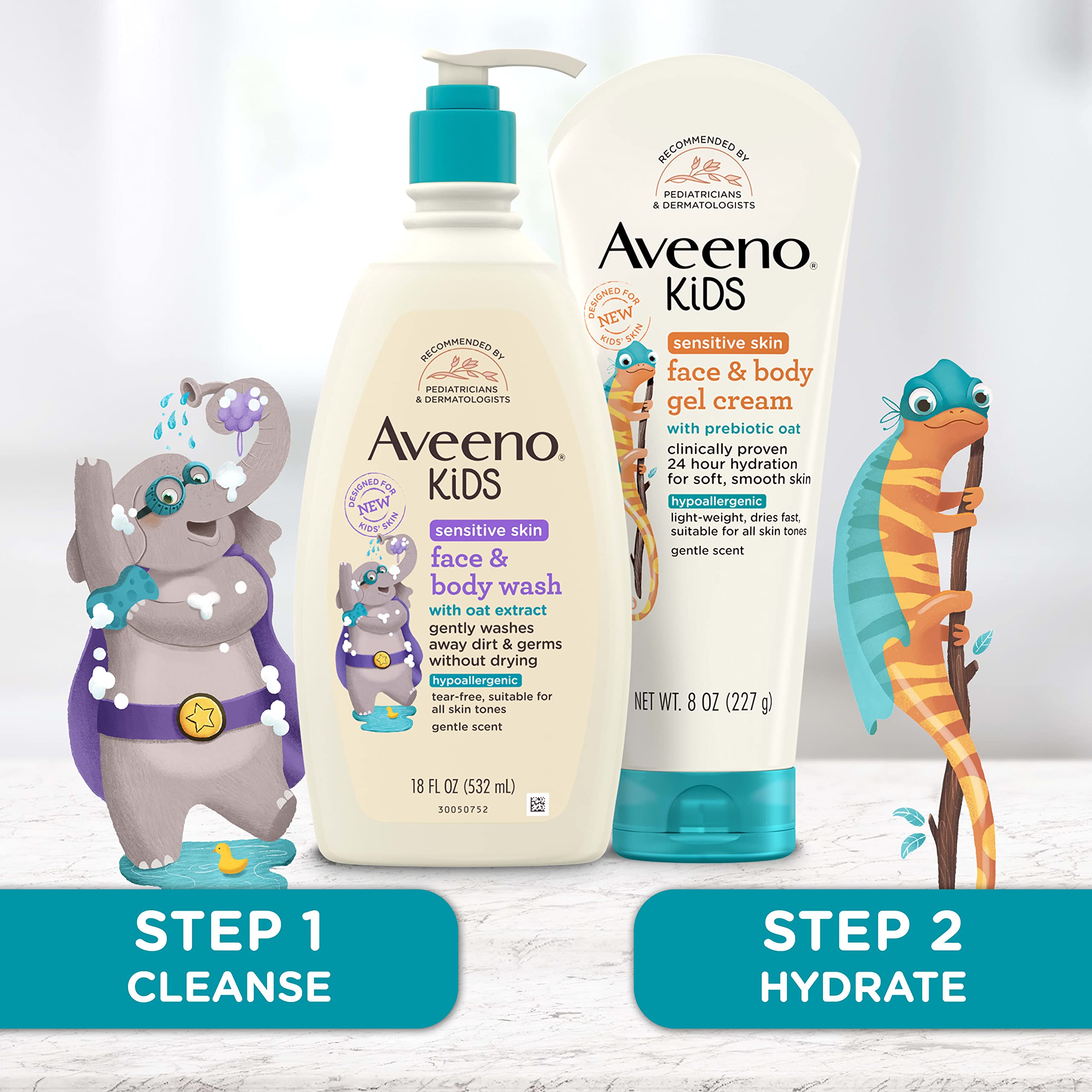 Aveeno Baby prebiotic oat ingredient visual highlighting gentle hydration