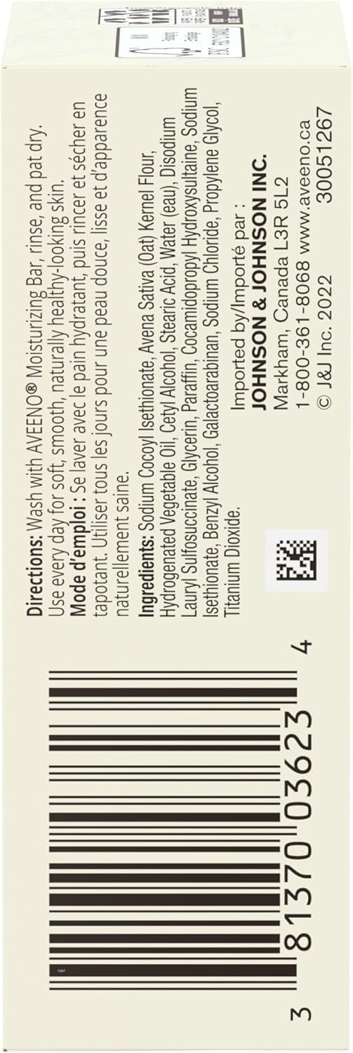 Aveeno bar placed on bathroom counter conveying everyday skincare routine benefit
