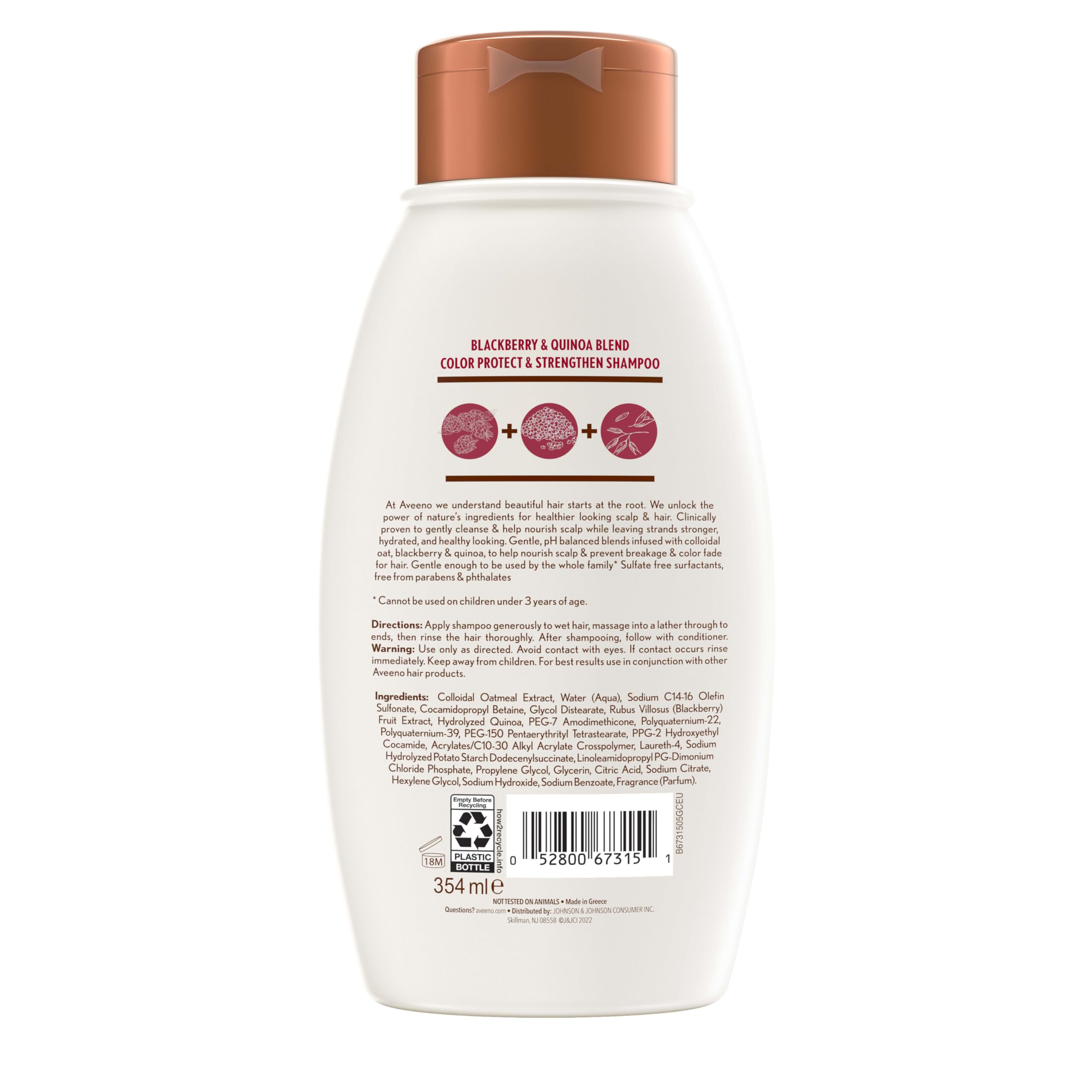 Aveeno on bathroom shelf in lifestyle scene conveying everyday use