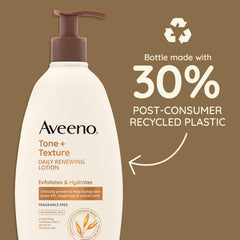 Aveeno bottle label showing PHA, Pro‑Vitamin B3 and prebiotic oat