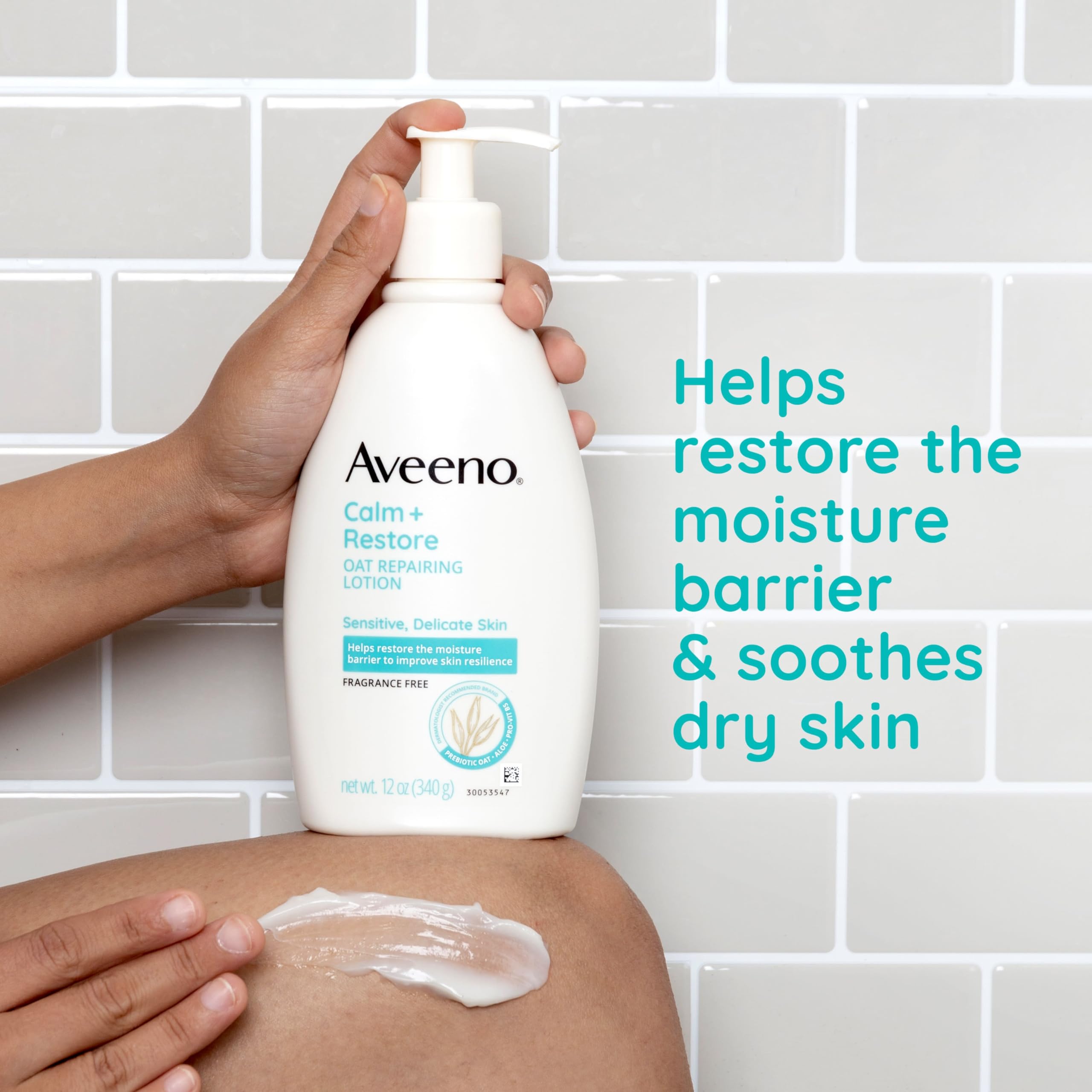 Aveeno close-up of oat concentrate ingredient for soothing benefits