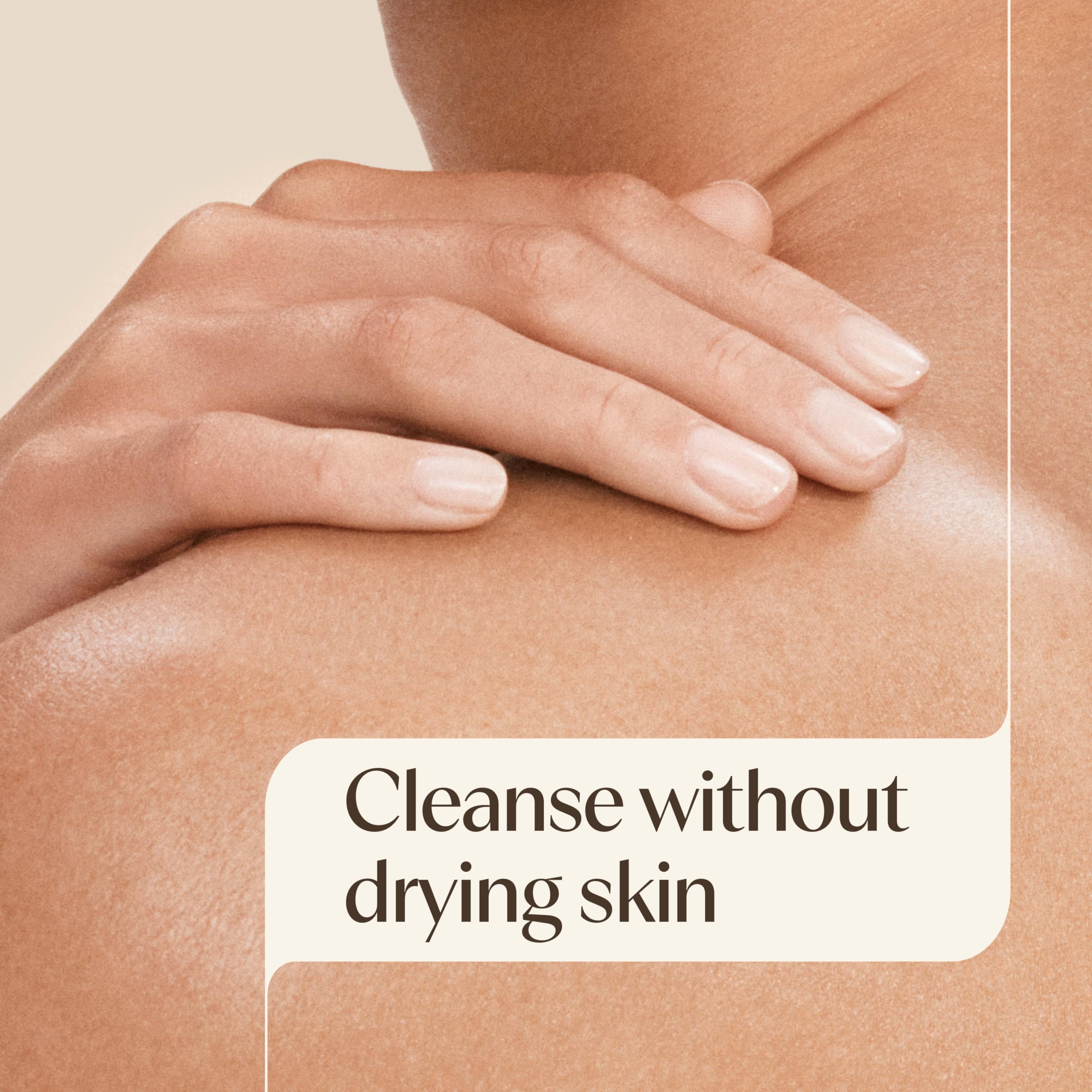 Close-up of Aveeno creamy lather texture highlighting mild cleansing