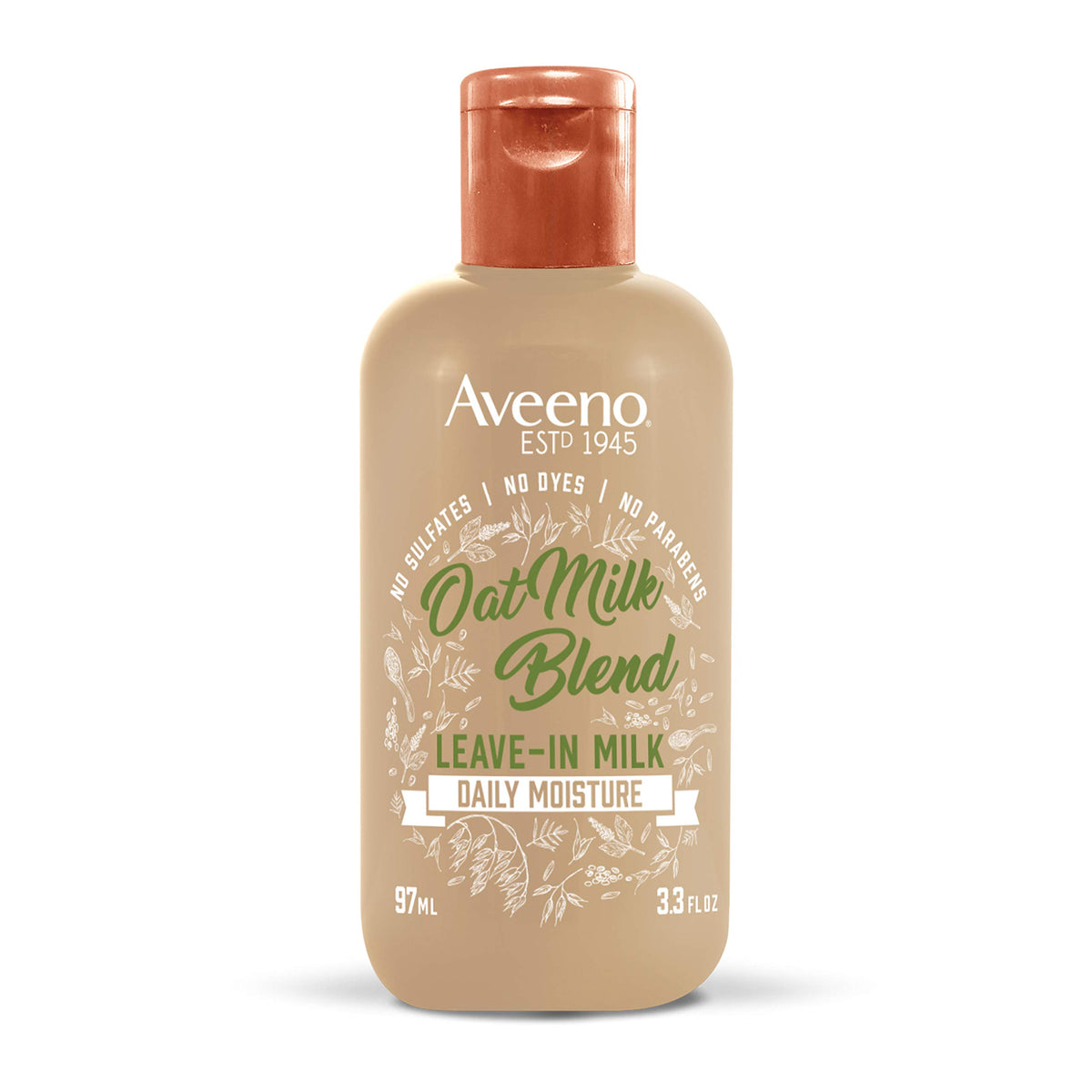 Aveeno front packaging showing product and benefits for lightweight hydration