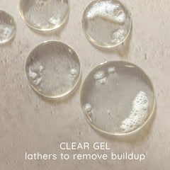 Aveeno shampoo lather texture demonstrating gentle foaming and cleansing