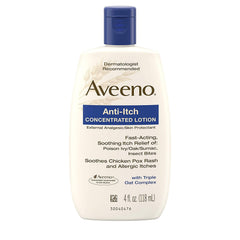 Aveeno front label of 4 fl oz tube showing product name and benefits