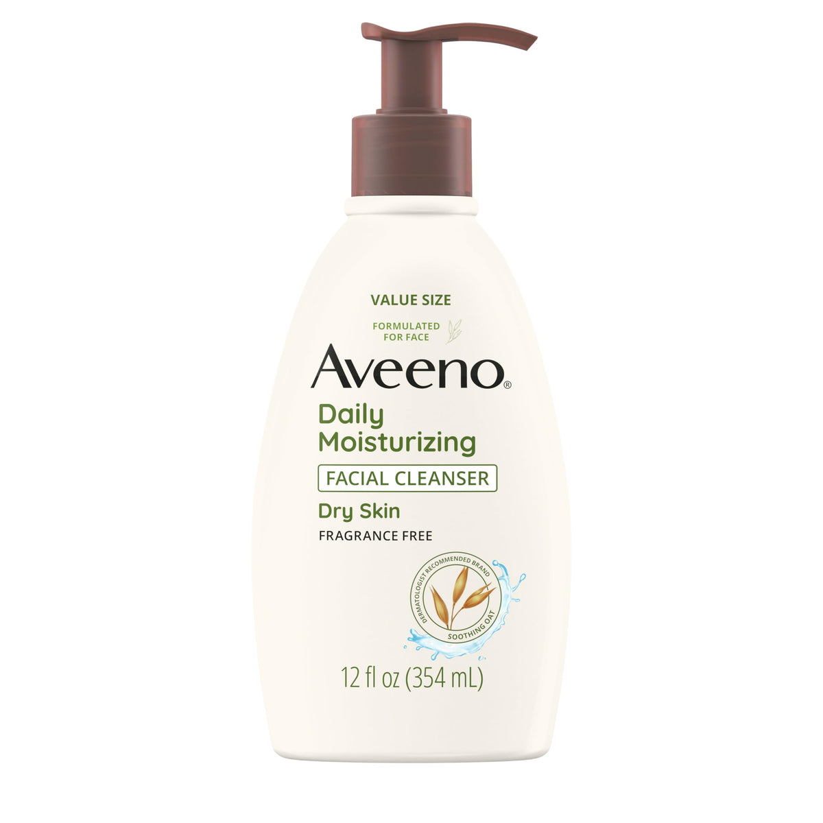 Aveeno front packaging 12 oz showing product and benefit of gentle cleansing