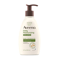 Aveeno front packaging 12 oz bottle showing product benefit and size