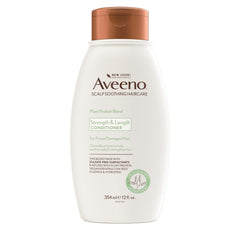 Aveeno front packaging showing strength and length benefits