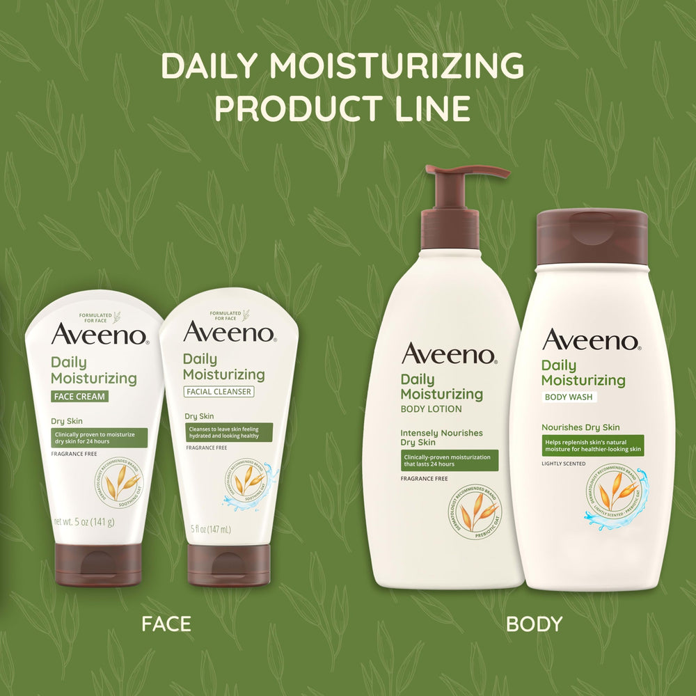 Aveeno in-hand usage demonstration illustrating easy dispensing and control