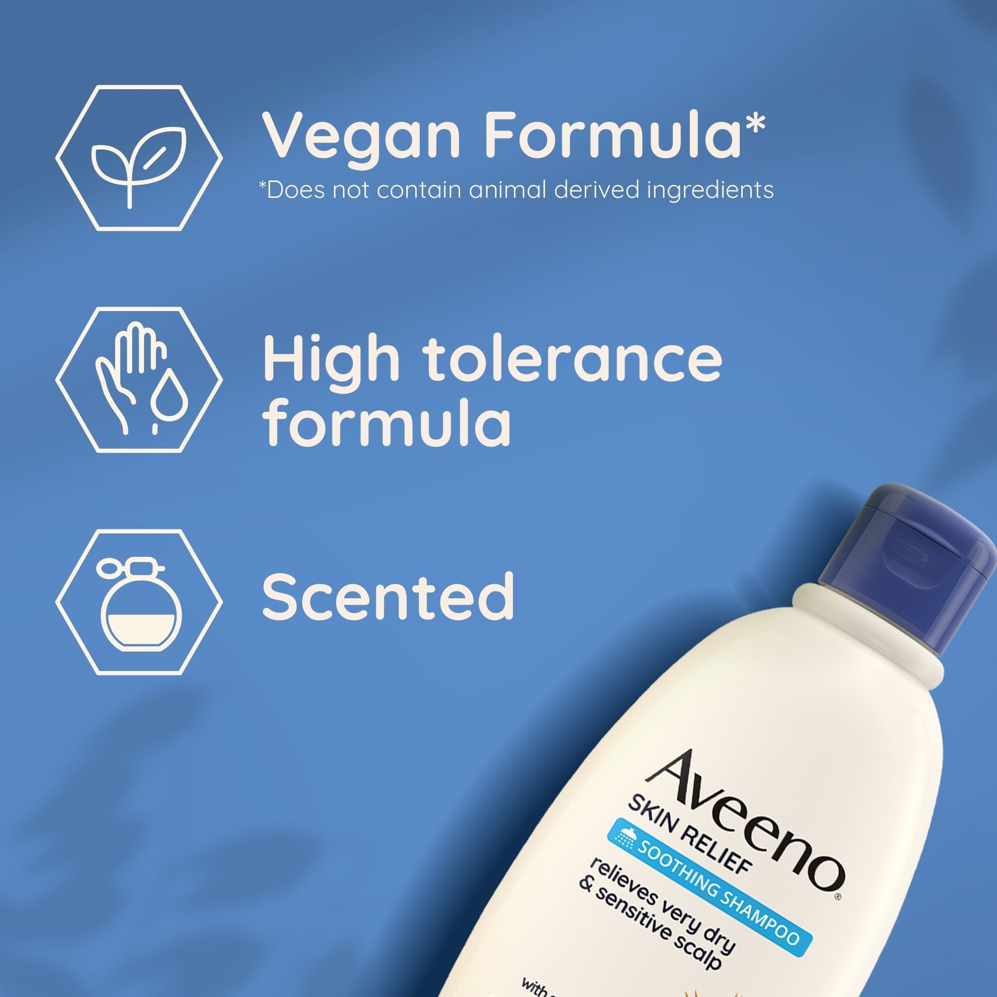 aveeno in-use applying shampoo to scalp for reduced itch and comfort