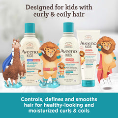 Aveeno Baby before and after coils showing improved definition