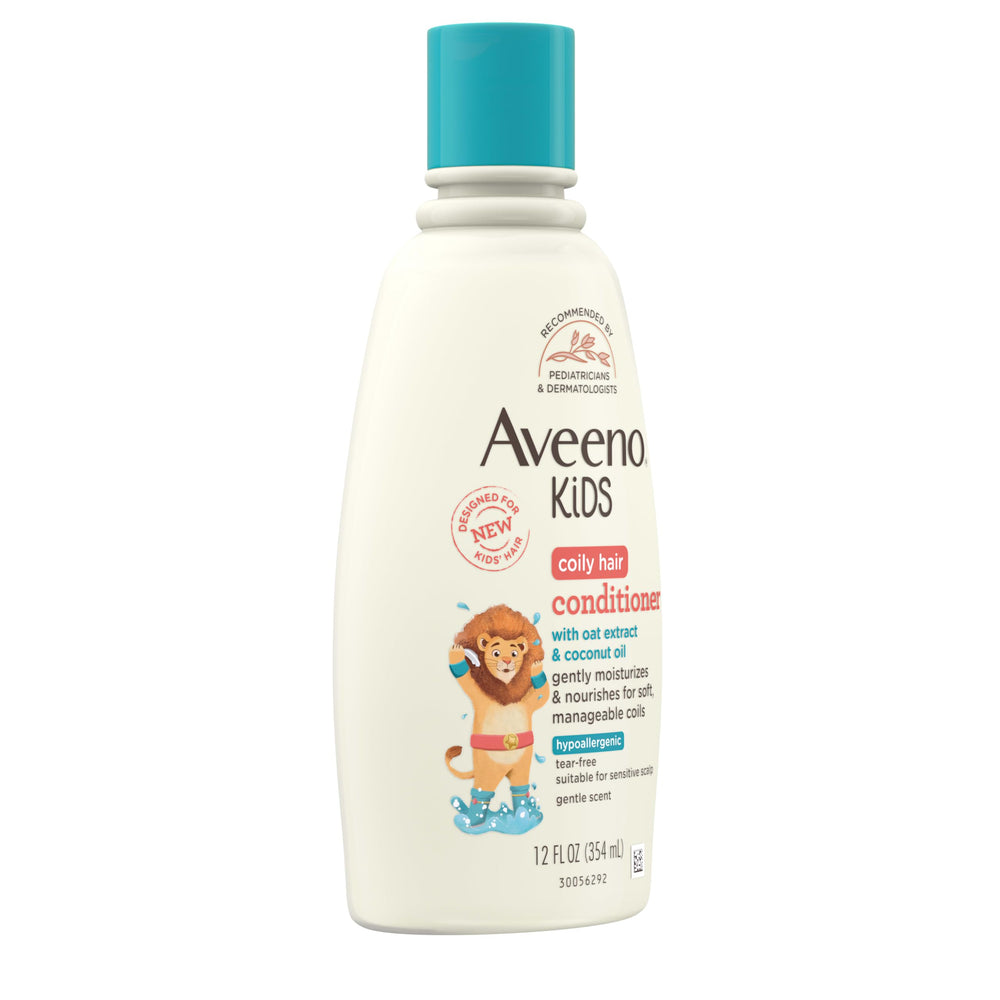 Aveeno Baby bottle on bathroom shelf in family setting showing everyday care benefit
