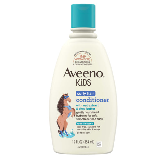 Aveeno Baby front packaging showing 12 fl oz bottle and gentle benefits