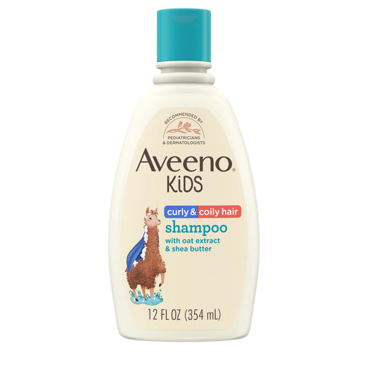Aveeno Kids front packaging showing bottle and branding for gentle cleansing