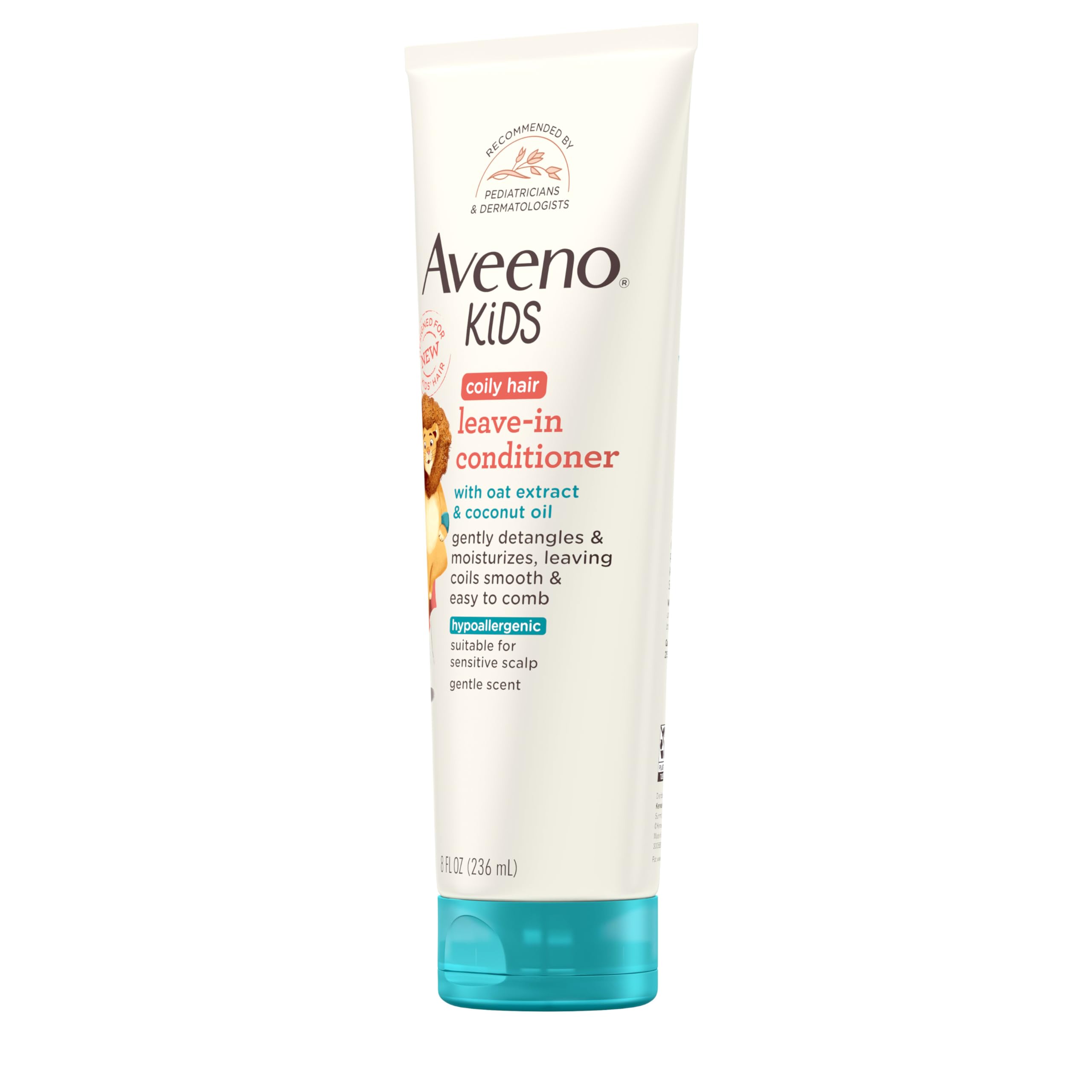 Aveeno Baby oat extract and coconut oil ingredients visualized