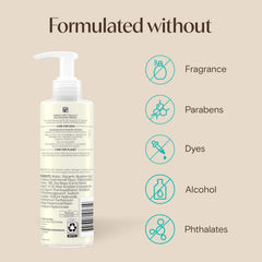 Aveeno label and claims close-up showing fragrance-free hypoallergenic benefits