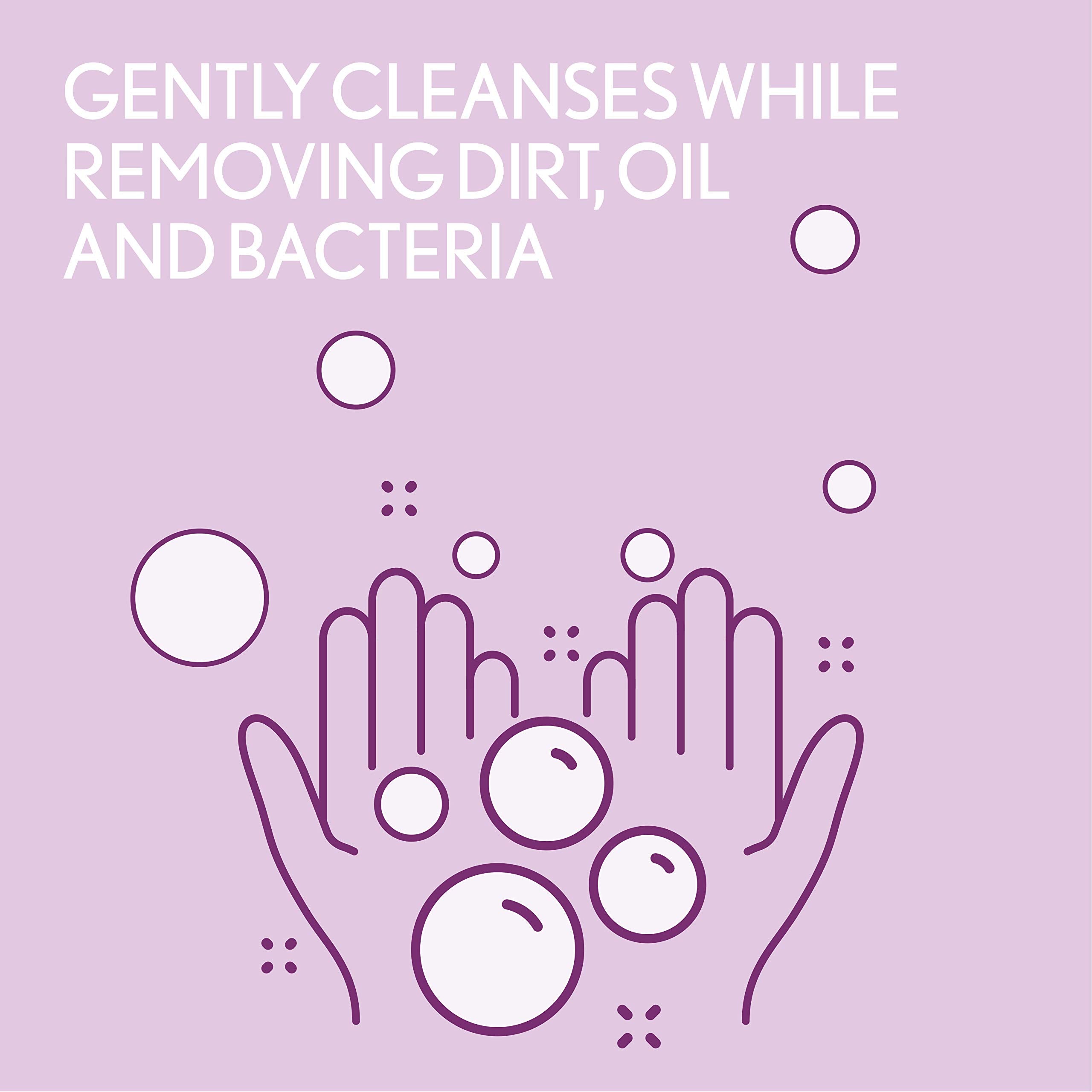 Aveeno label close-up highlighting oat and essential oils benefits