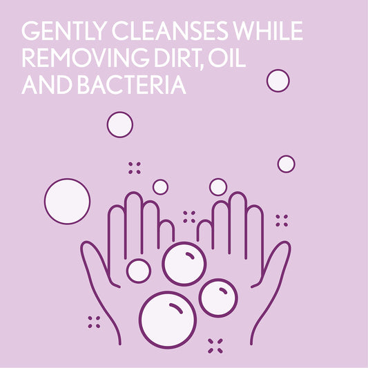 Aveeno label close-up highlighting oat and essential oils benefits