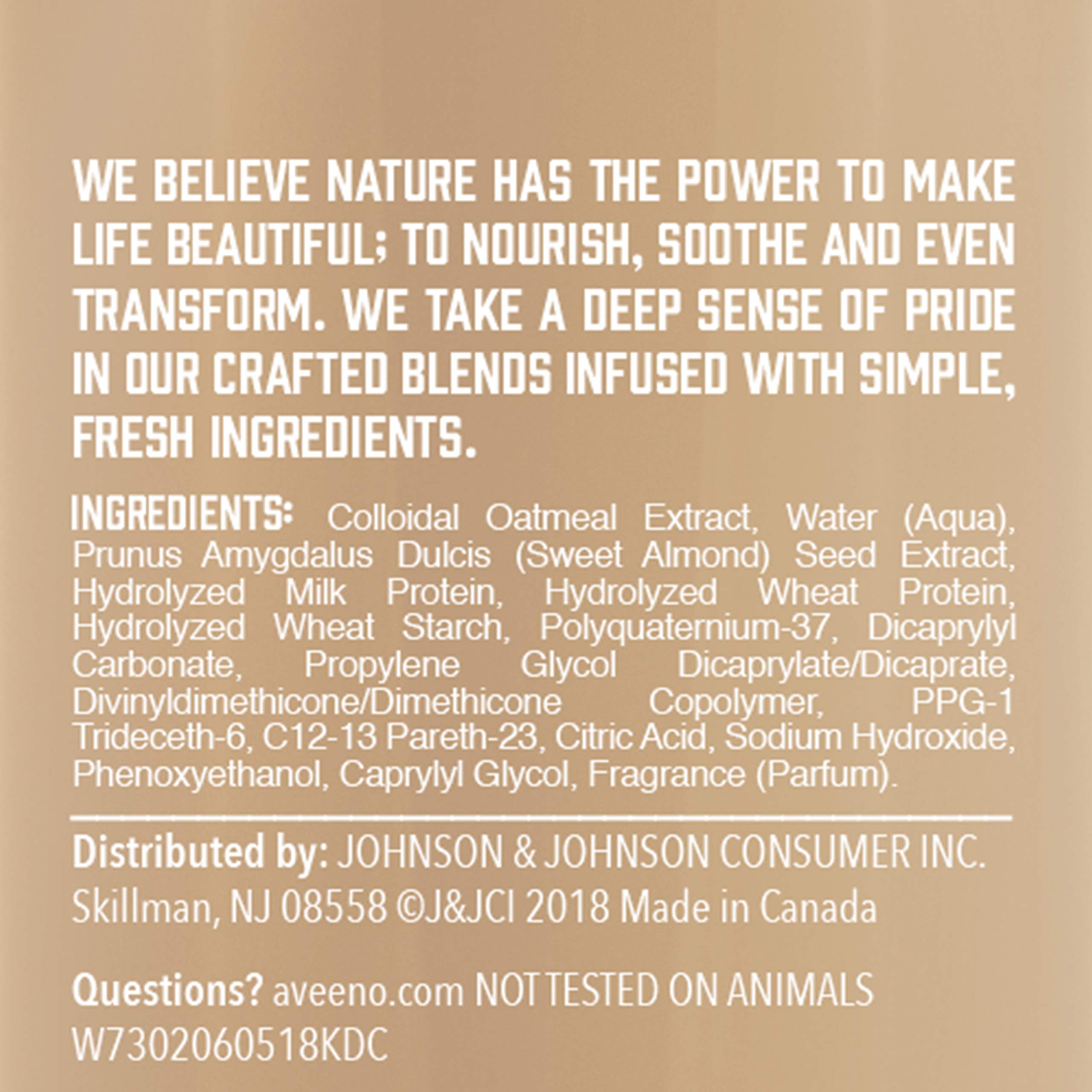 Aveeno leave-in being applied to damp hair for easier styling and detangling