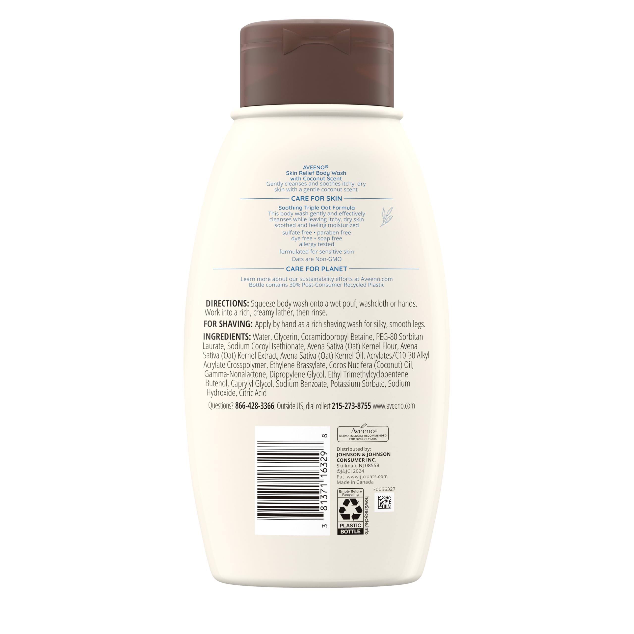 Aveeno in bathroom lifestyle scene, gentle routine and comfort benefit