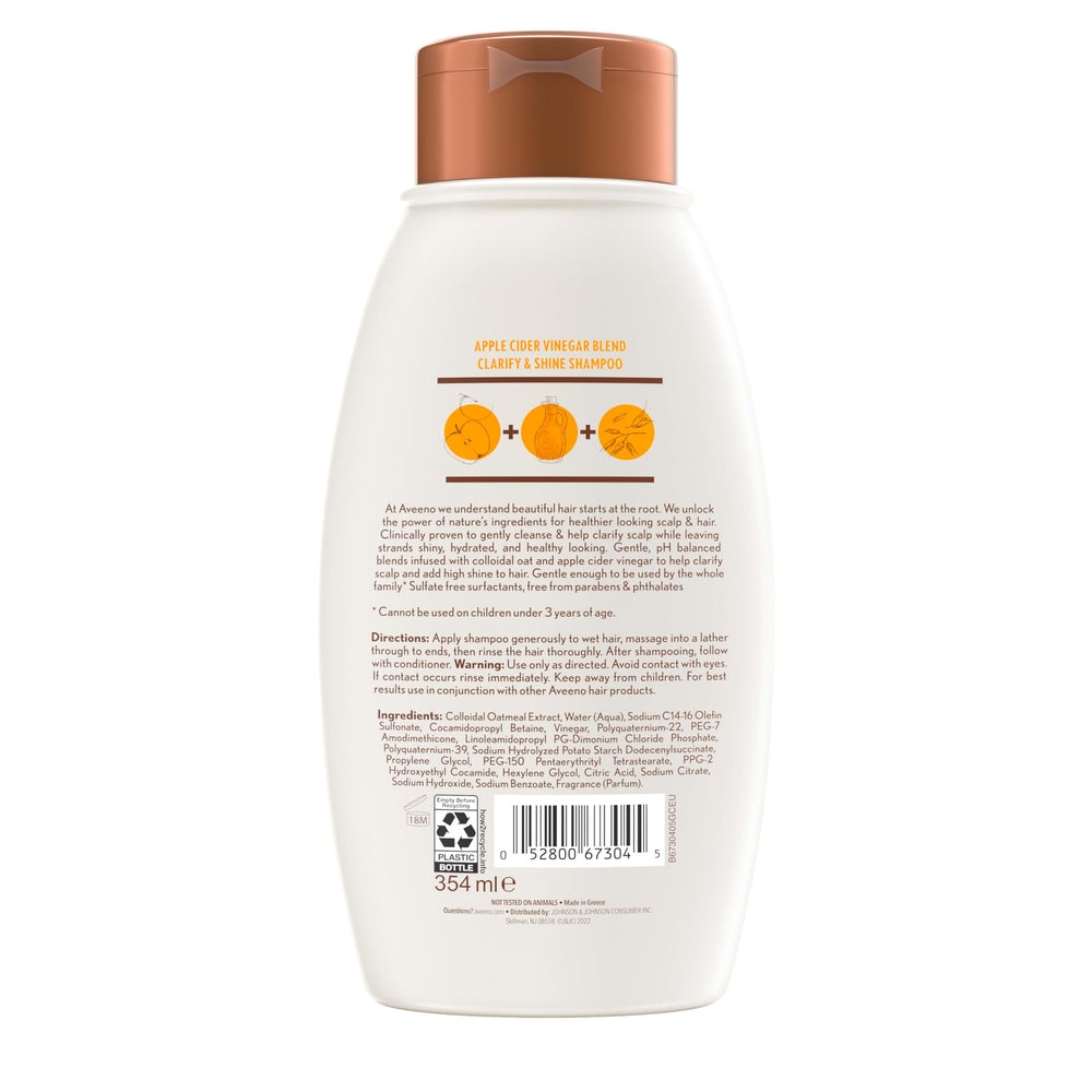 Aveeno shampoo on bathroom shelf suggesting everyday freshness