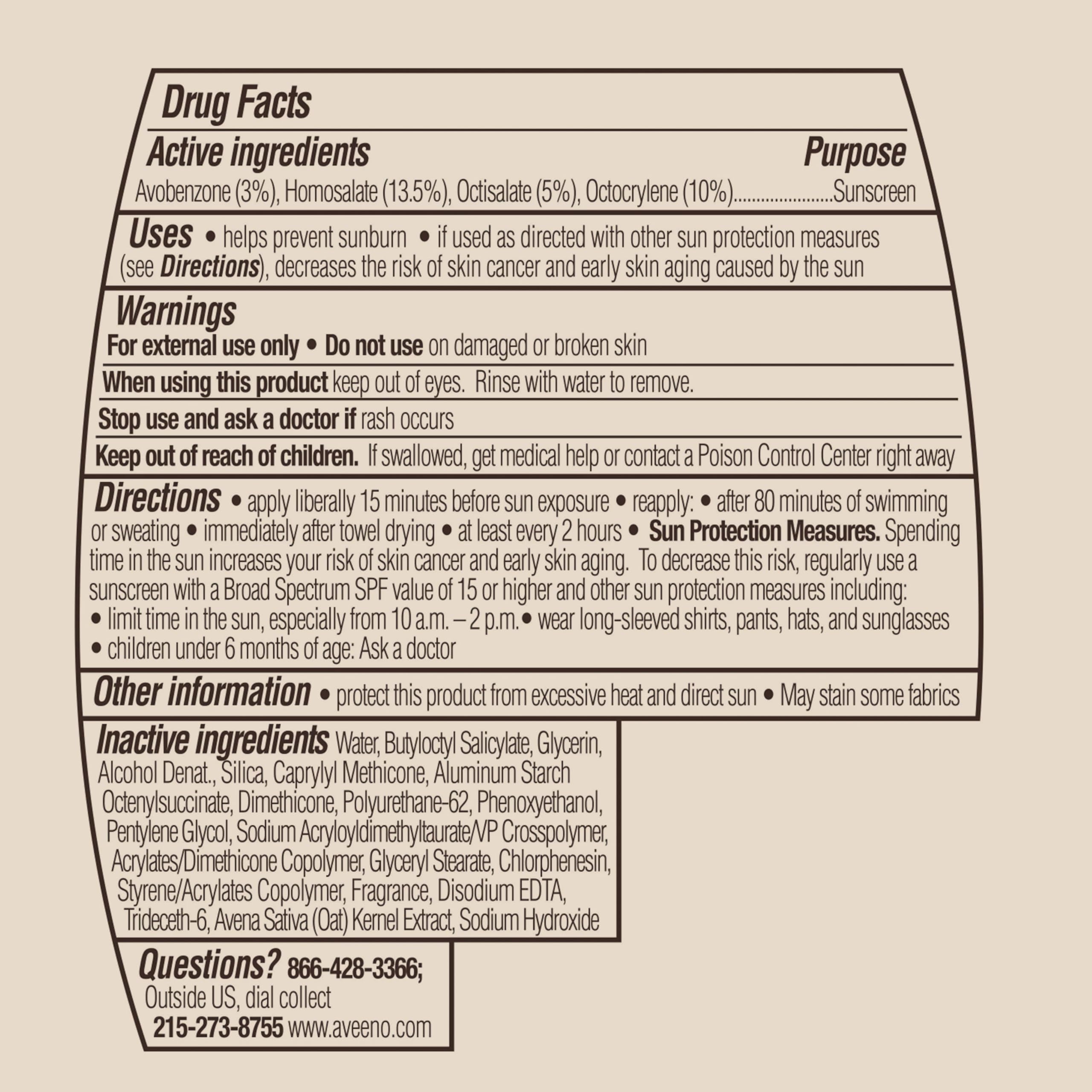 Aveeno lotion absorbing into skin showing quick-dry hydrating benefit