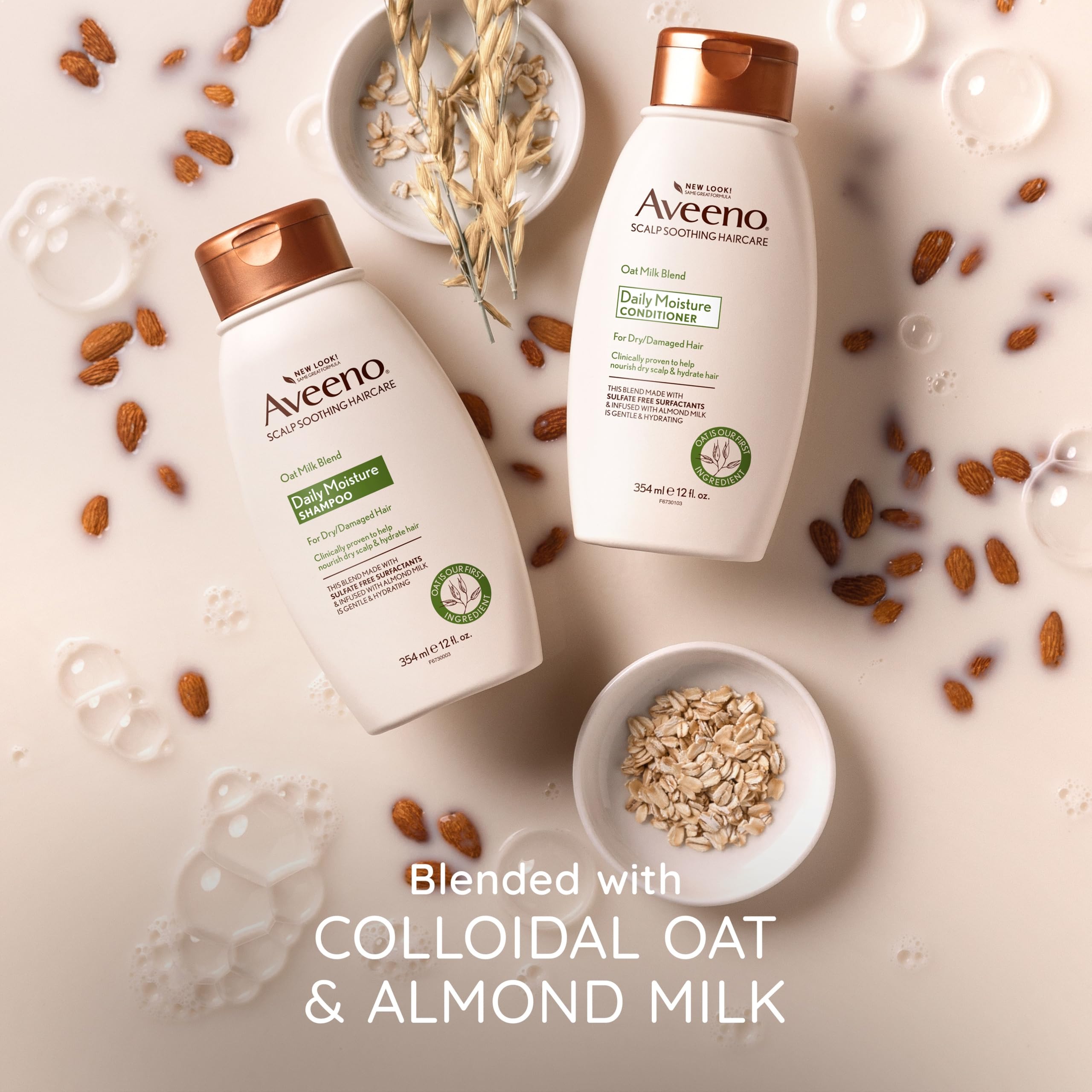 aveeno conditioner applied in shower demonstrating easy detangling