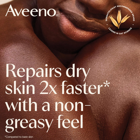 Closeup of Aveeno ointment texture demonstrating quick absorption