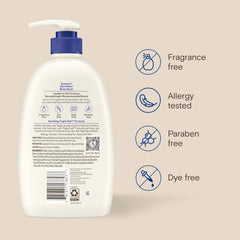 Aveeno bottle inside shower caddy ready for regular use