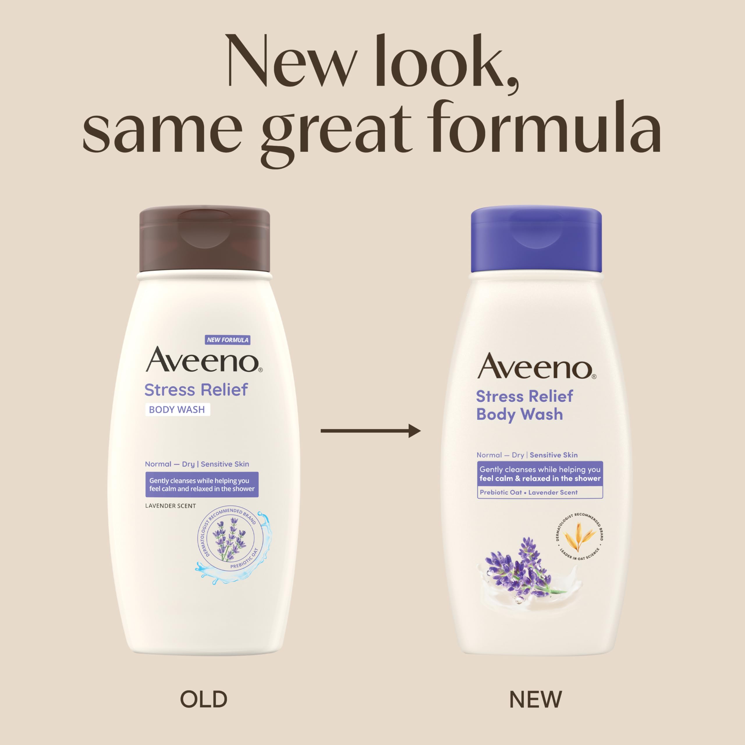 Aveeno pour close-up of creamy gel texture that soothes and hydrates