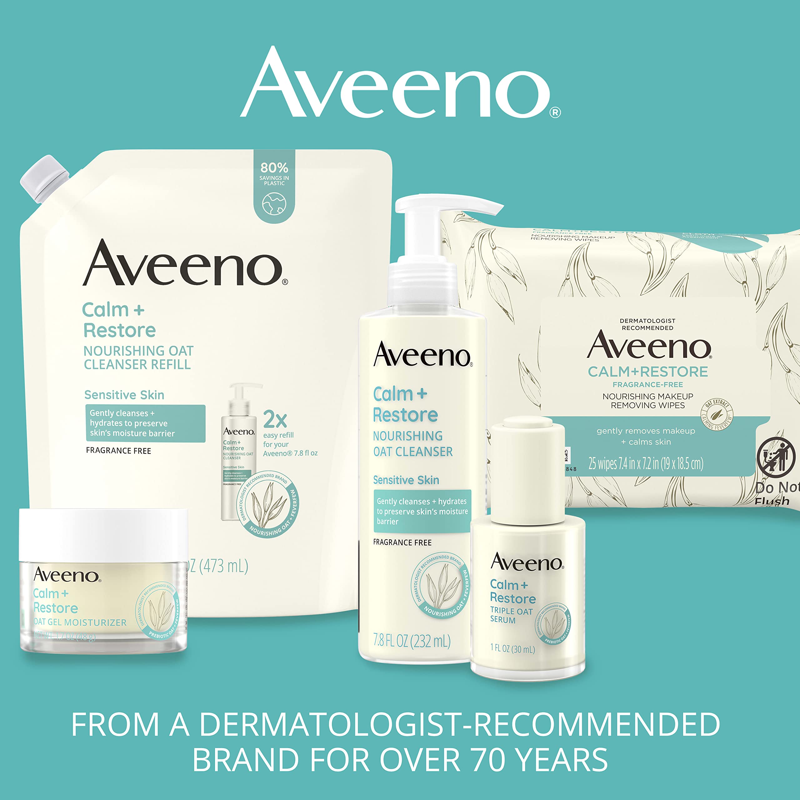 Aveeno bottle on bathroom counter suggesting daily routine compatibility