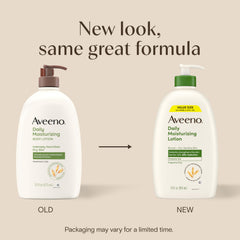 Aveeno label close-up highlighting ingredients and gentle formula