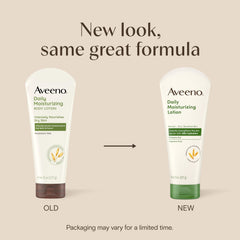 Aveeno lotion texture on fingertip demonstrating smooth, non-greasy feel