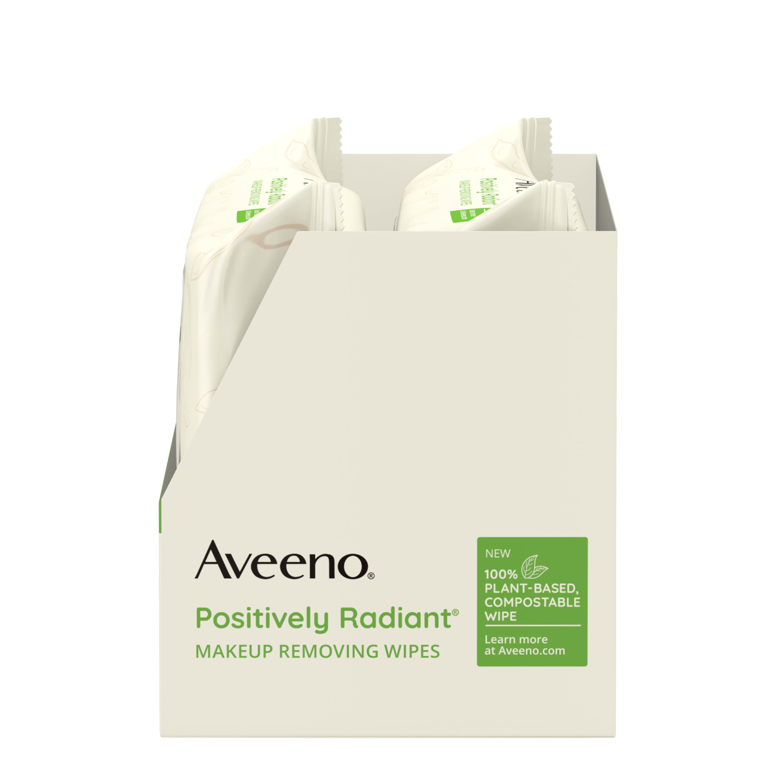 Aveeno pack held in hand to show size and portability