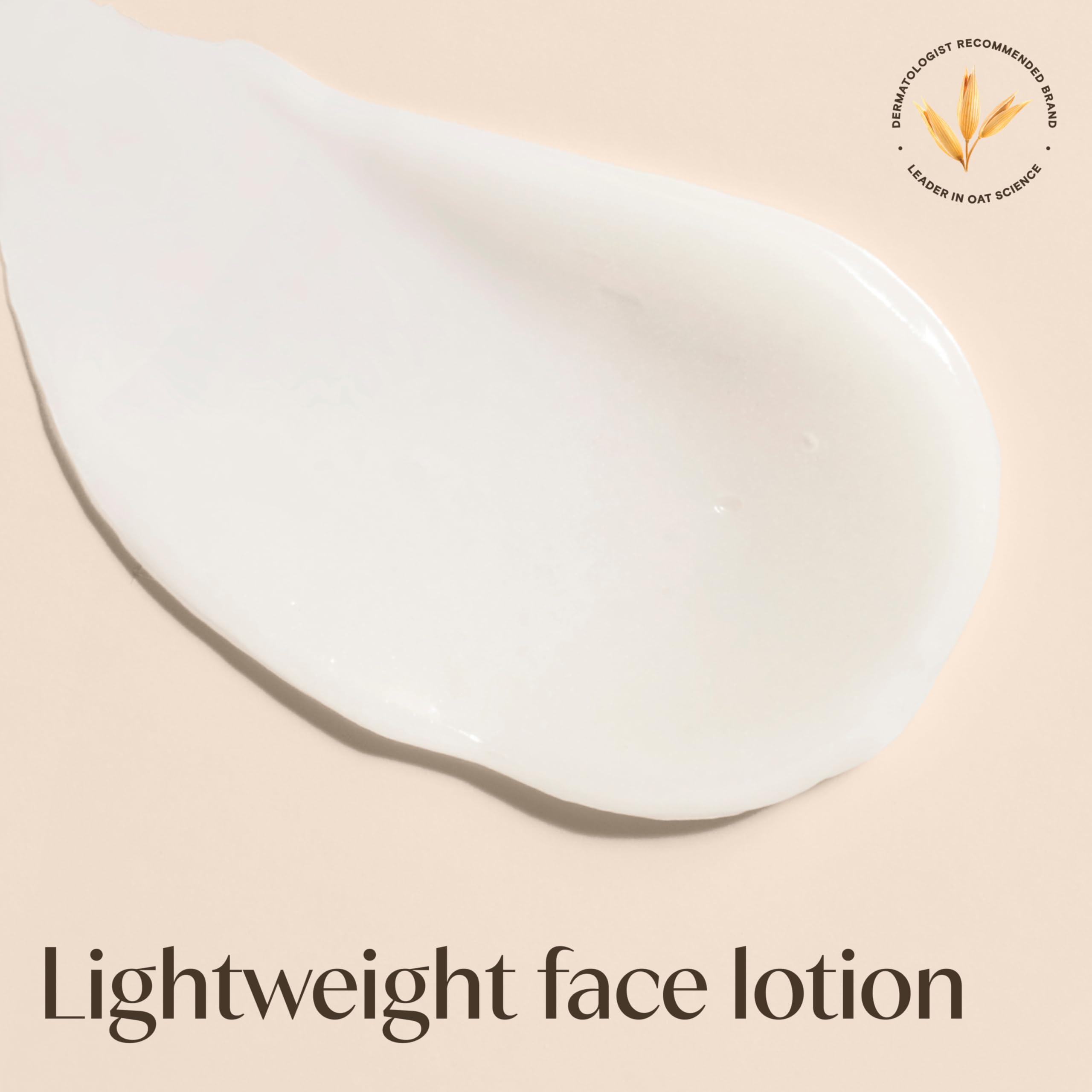 Aveeno lotion texture swirl highlighting lightweight, fast-absorbing feel
