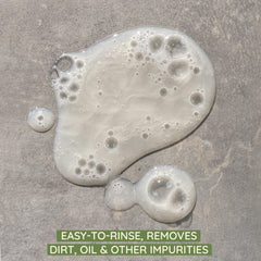 Aveeno texture lather closeup showing soft foam and hydrating feel