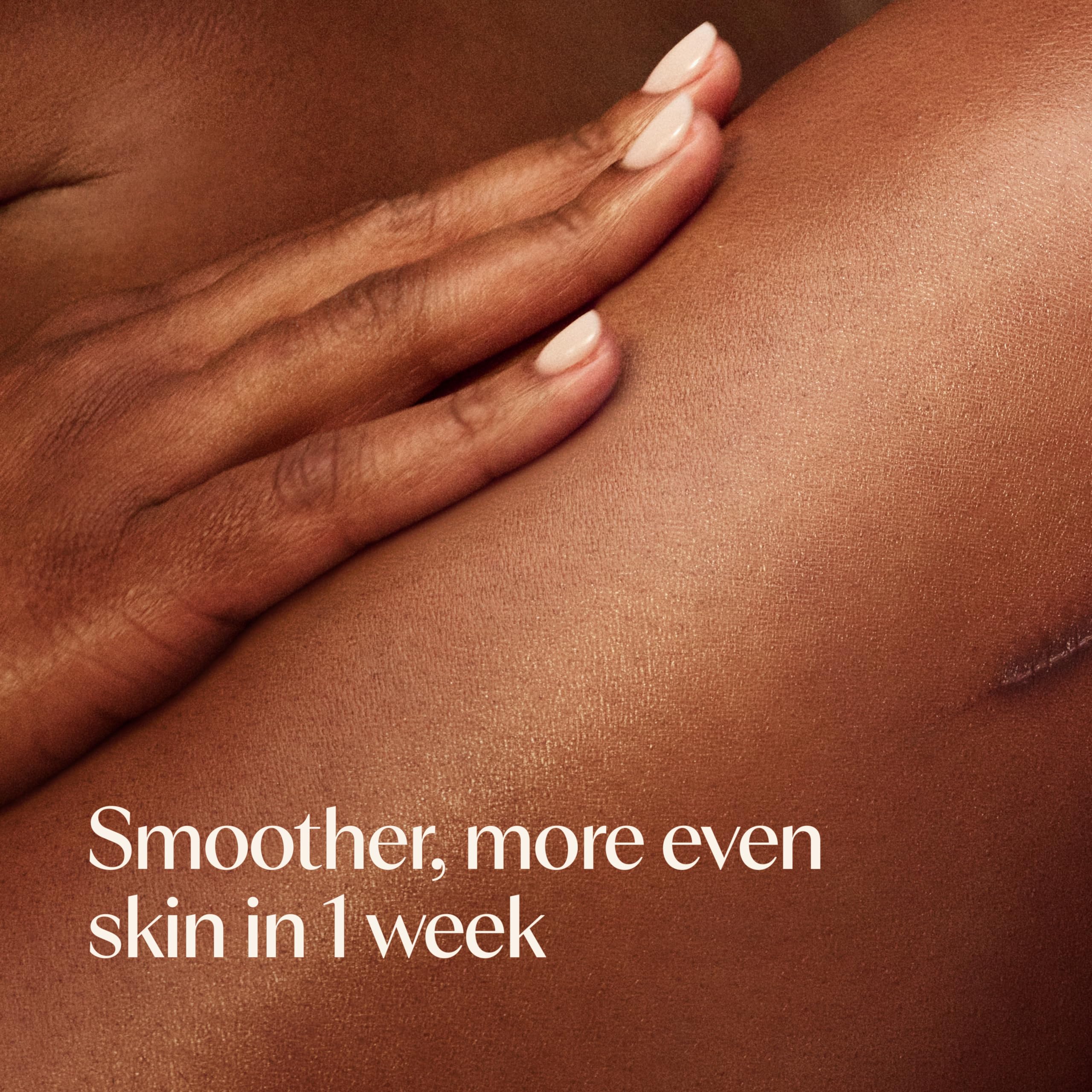 Aveeno texture on skin close-up illustrating lightweight absorption and smoother feel