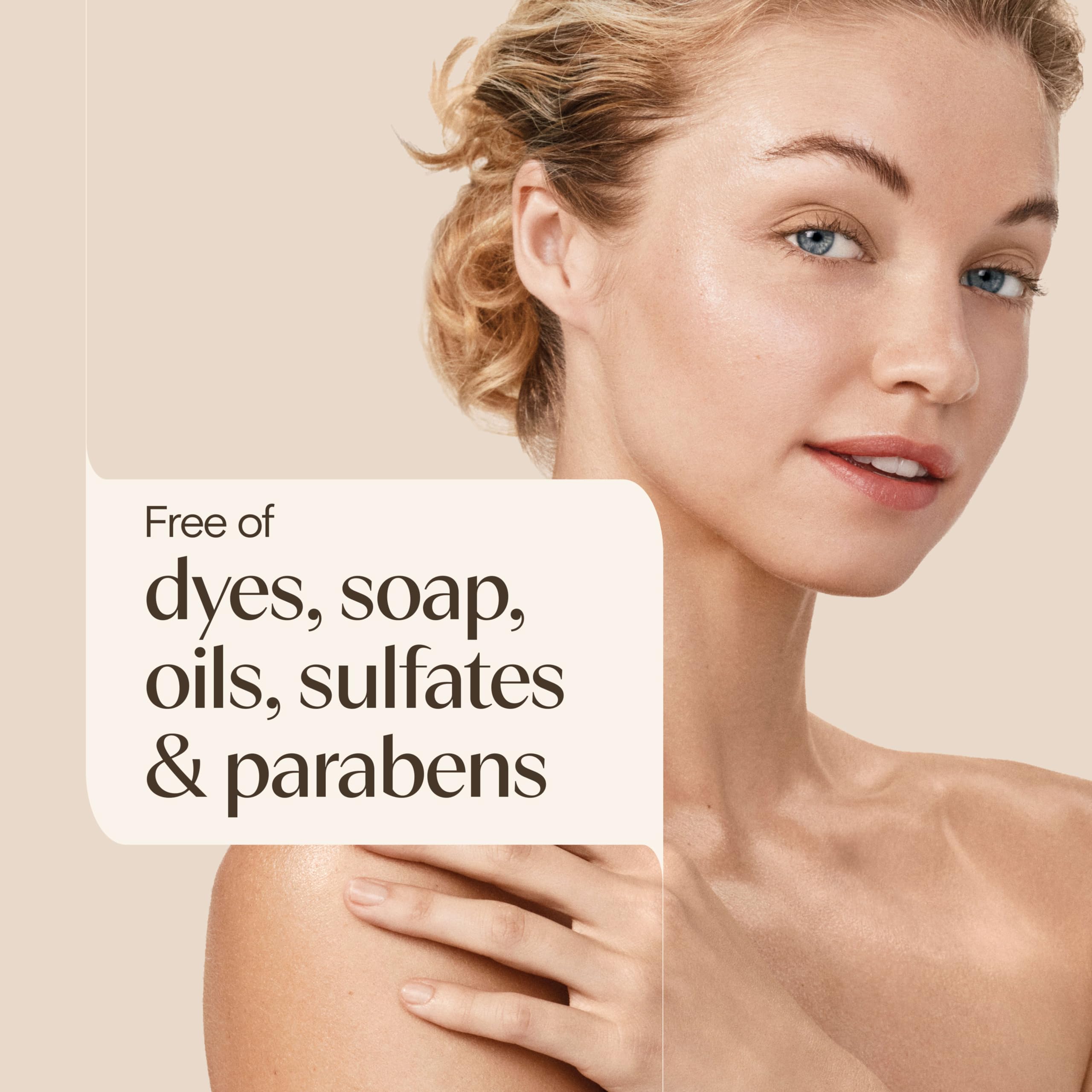 Aveeno cleanser texture on skin demonstrating gentle, non-drying feel