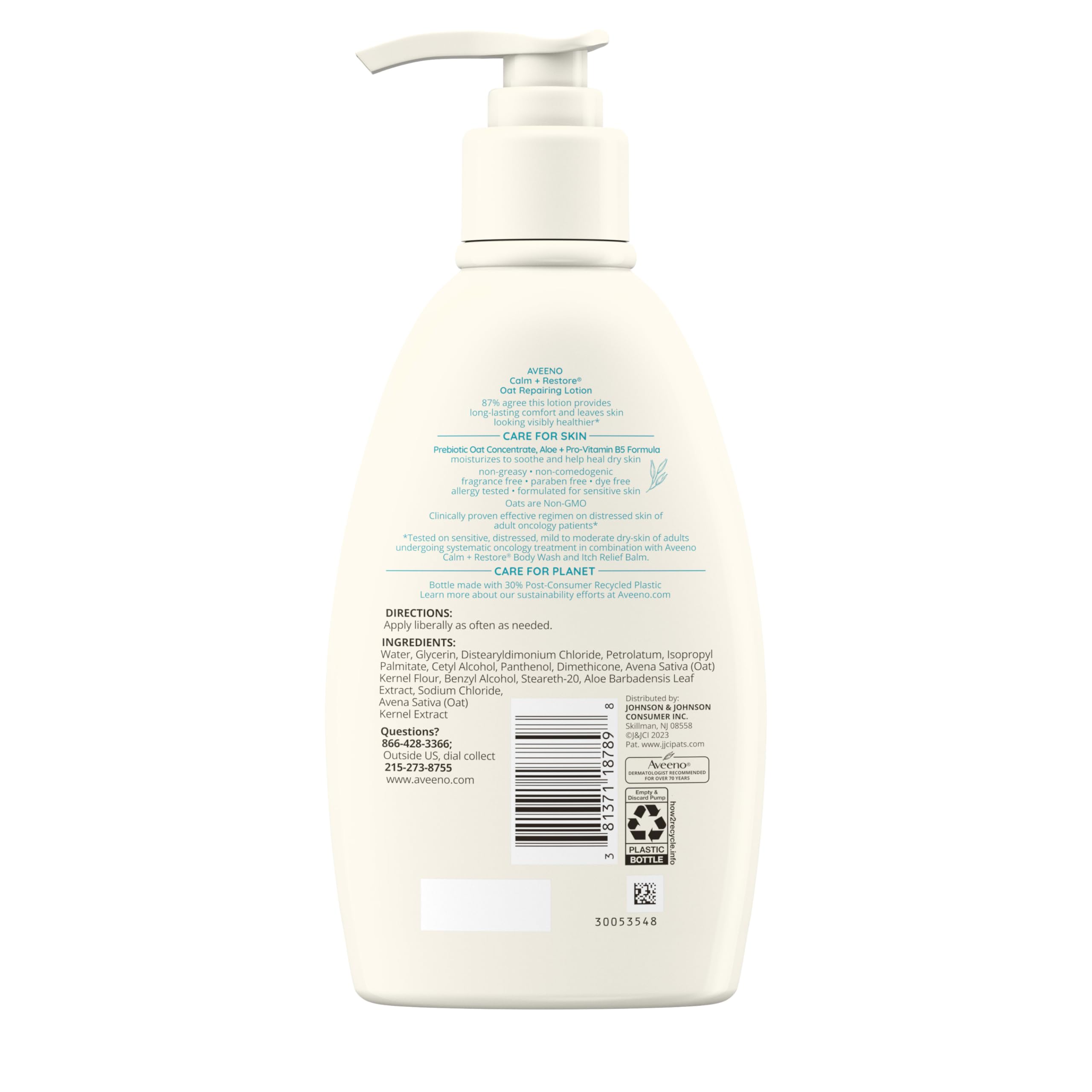 Aveeno travel-ready bottle packed for on-the-go soothing benefit