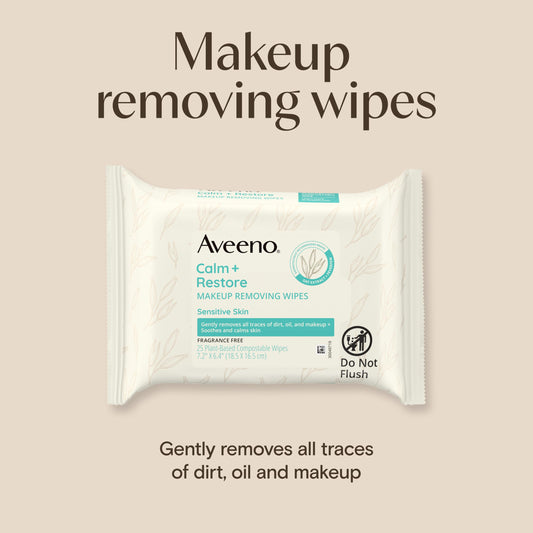 Aveeno close-up of wipe texture highlighting softness and gentle cleanse