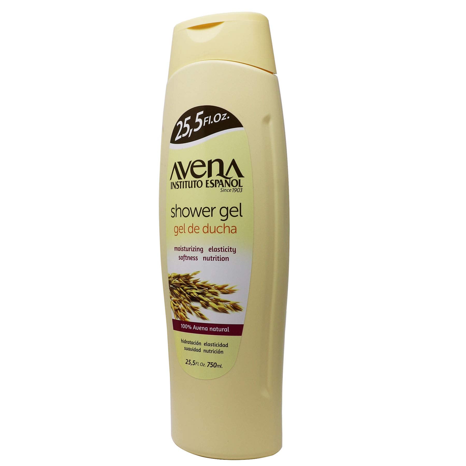 Avena Instituto Español in shower use demonstrating hydrated, softer skin after use