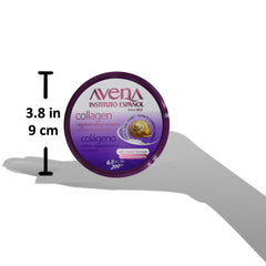 Avena Instituto Español ingredient label highlighting collagen and snail extract benefits