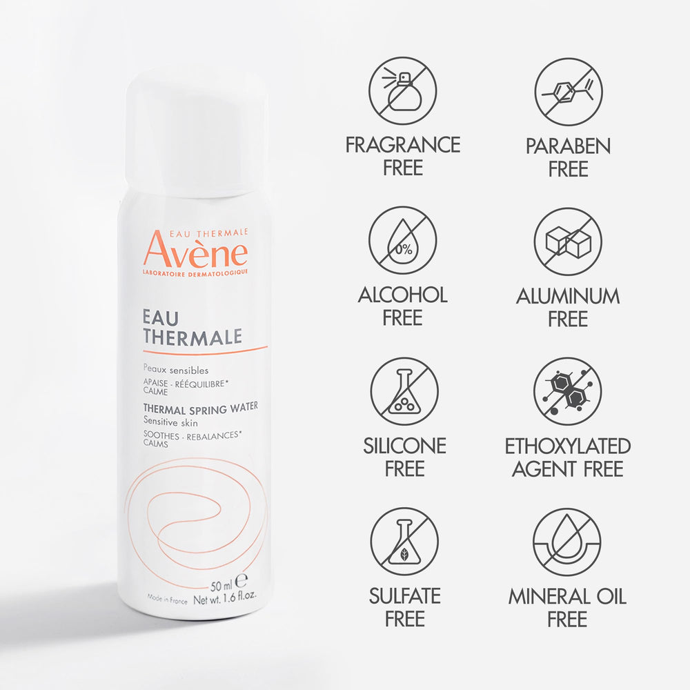 Avène bottle styled in spa setting for relaxing hydration