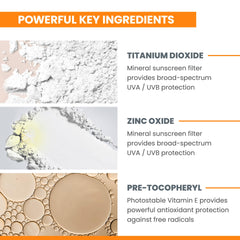 Avène compact being applied to cheek, mineral SPF coverage while blending