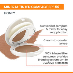 Avène compact open with mirror for easy on-the-go reapplication benefit